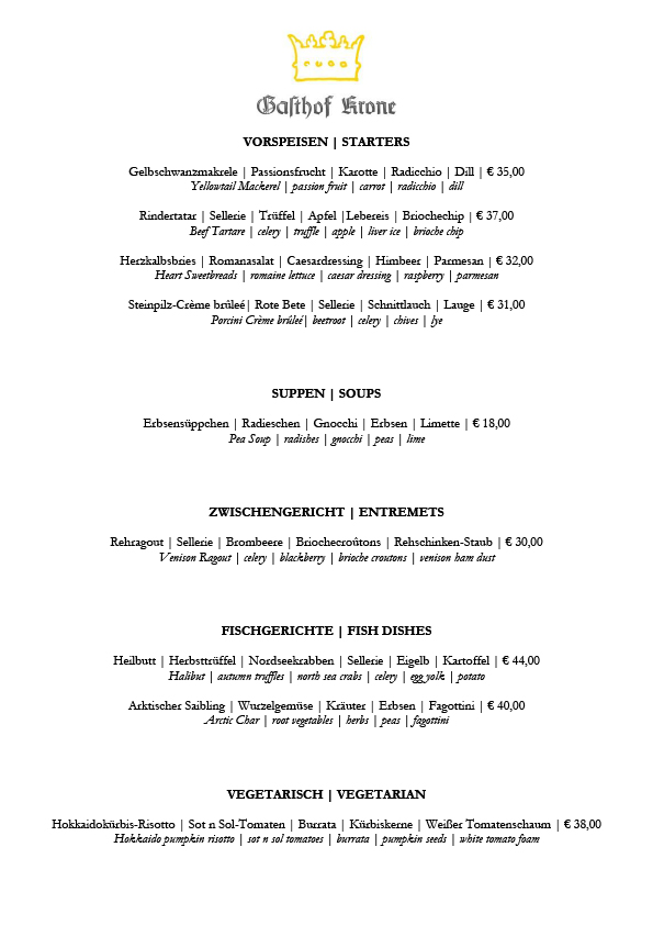 Menu Gasthof Krone - Krone Waldenbuch Gmbh-5
